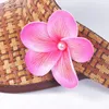 Ball Caps KN-HH002 24-stcs/Lot Foam Tiare Flower On Handmade Woven Sun Visor Trucker Hoed Hawaii Women Summer Beach Sport