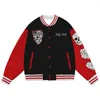 Herren Hoodies Jelly Roll Skull Letterman Jacke 2023 Backroad Baptism Tour Merch Baseball Button Uniform Sweatshirt