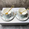 Mokken Aankomst Top Grade Bone Porselein Coffee Cups Vintage Ceramic Onglazed Advanced Tea and Saucers Sets Luxury cadeaus 230817