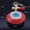 Keychains Turkiet Eyes Crystal Cute Funny Blue Evil Eile Pärla Keyring Boys Girls Car Trinets Charm Diy Pendants