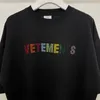 Camisetas masculinas de alta qualidade Multicolor Diamond Vetements Moda Modane