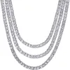 Collier de tennis en diamant Vvs Moissanite de 3 mm en argent sterling 925 de qualité supérieure