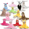 Towels Robes Soft baby blanket towel animal leopard duck sewn shape pajamas bath towel baby hoodie pajamas Z230819