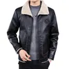 Jaquetas masculinas jacket de couro masculino moda de pele falsa casual casual slim fit motociclet bike streetwear