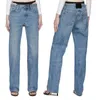 Jeans pour femmes Printemps taille haute bikini décoration épissage jeans à jambes droites bignamehighquality y2k fashionpurecotton washcasual 230817