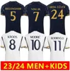 Men Kids 2023 2024 Kits de futebol Vini Jr Modric Soccer Jerseys 23/24 CAMISETA DE FUTBOL KROOS BELLINGHAM CAMAVINGA VALVERDE RODRYGO ALABA KID FOTBAL KIT