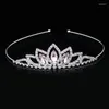 Hair Clips Silver Accessories And Crown Bridal Wedding Dresses Girls Children Colorful Crystal Rhinestone Headdress