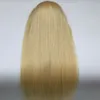 Lace Wigs 613 Blonde trekkoord rechte staart menselijk haar Remy Indian Hair Tail voor Afro -Amerikaanse vrouwen haarstukken 230817