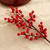 Dekorative Blumen realistische Schaumbeeren Dekoration falsch für Weihnachtsbaum Vase Festliche Weihnachtsfeier