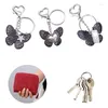 Keychains Fashion Dark Butterfly Keyring Bag Charm Y2K Pendant Simple Car Handväska Dekorationer för kvinnliga flickor