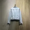 Womens Jackets Fall Fashion Ladies Denim Short Jacket With Rhinestone Fringe Loose Top 230817