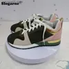 Dress Shoes Girls' 2023 Trendy Sneakers Women Platform Shoes Light Casual Shoes Breathable Mesh Big Size Students' Spring Casual Sneakers T230818