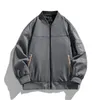 Men's Jackets Men Suede Leather Baseball Jacket Spring Autumn Solid Color Outwear Coats Vintage Stand Collar 230818