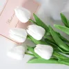 Decorative Flowers 5Pcs 35cm Tulip Flower Artificial Bouquet Fake For Wedding Ceremony Decor Home Garden Decoration