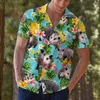 Camisas casuales para hombres hawaiian wear playa patrones de dibujos animados personalizados ropa de fiesta al aire libre