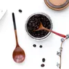 Spoons 2Pcs Wooden Spoon Small Dessert Cute Coffee Teaspoon Mini Japanese Kitchen Rice Soup Wood Kids Tableware