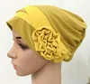 Etniska kläder 2023 Floral Muslim Hijab Turban Arabic Head Scarf Fashion Flower Women Chemo Cap Bomull