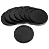 Chemin de Table 4pcs Silicone Doux Noir Isolé Antidérapant El Cuisine Personnalisable Logo Exclusif Set de Table Rond