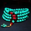 Strand Turquoise Bransoletka 8 mm Bohemian 108 Krzyki Biżuteria Hurtowa urok dla mężczyzn i kobiet Prezent będzie używany jako naszyjnik