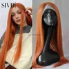 Perruques synthétiques sivir Synthetic Ginger Lace Cheveux Longs Longue couleur orange Brésilien Pernues pour les femmes Anime Cospalie / Party Fibre haute température HKD230818