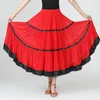 Scene Wear Style Modern Dance Kirt Women Ballroom Competition kjolar Sexig svart stor swing flamenco prestanda