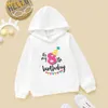 Jackor Det är min 39 -årsdag Lovely Kids Girl's Clothes Cute Graphic Hodies Children's Sweatshirt White Pink Yellow Autumn Winter Top 230817