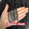 Syntetyczne peruki Afro Kinky Curly Parka High Puff Natural Hair Peruka z Bangs Maszyna wykonana krótkie peruki syntetyczne grube wskaźniki dla kobiet Balck Women HKD230818