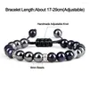 Bracelet magnétique à brin hommes femmes en pierre naturelle des perles d'hématite thérapie de soins de santé Magnet couple bracelets Balance énergétique bijoux cadeau