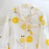 Women's Sleepwear Casual Women Cotton Sexy Print Flower Lingerie Home Wear 2PCS Shirt&Pant Pajamas Pijamas Set Loose Ladies Nightwear