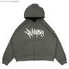 Heren Hoodies Sweatshirts Y2K Loose ontspannen reis Hoodie Letter Gedrukte Cardigan Sweater Vintage Warm Comfortabele jas Sweatshirt Street Kleding Heren Z230819