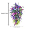 Autre épreuve de fête d'événement fournit une couronne de printemps artificielle Summer Purple Tulip Pendant décoration Jardin Decorations de salle de mariage pour la porte d'entrée 230816