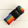 Rainbow suitcase belt durable adjustable Password lock luggage strap Security Straps DH-RL065