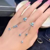 Dangle Ohrringe Kjjjeaxcmy Fein Schmuck 925 Sterling Silber Eingelegtes natürliches himmelblaues Topaz Frauen Trendy Mode Quasten Edelstein Ohrhörer Suppo