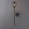 Lampada da parete vivente decorazioni nordiche moderne infissi a sfera moderna camera da letto camera da letto luce letto a led magia casa loft in vetro per nero