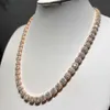 Kibo Gems Iced Out Charming Rose Gold Plated 8mm Round Cut Silver Vvs Moissanite Cluster Tennis Chain