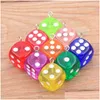 Charms 3D Dice Pendants 10Pcs/Lot For Making Jewelry Findings Crafting Cute Earrings Necklaces Mti Color Handmade Accessories 14 X Dro Dhveq