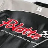 Erkek Ceketler Mektubu Nakış Motosiklet PU Deri Ceket Erkek Kadınlar Gevşek Tasarım Gündelik Kat Üst
