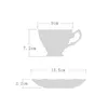 Mokken 170 ml European Coffee Cup Gold Border Bone China lepel schotel set Engelse middagmok voor theecoffeeware luxe drinkware 230818