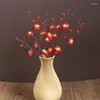 Decorative Flowers 1Pc Crocheted Plum Blossoms Artificial Plant Fake Flores Tree Branches Wedding Party Home Room Decoration