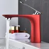 Bathroom Sink Faucets Gold Faucet Brass Hand Wash Red Black And White Mixer Cold Basin