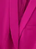 Kombinezony damskie Blazers Fashion Blazer płaszcze kobiety wiosna ol casual długie rękaw Rose Rose z paskiem żeńska koronka w górę elegancka odzież wierzchnia 230817