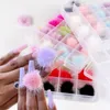 Decorações de arte de unhas 24pcs Plops Pompoms Charms Kawaii Decoração 3D Acessórios removíveis magnéticos para suprimentos profissionais de manicure 230816