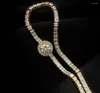 Catene Zirconi in coppa zircone placcato semplice di lusso un pezzo di tendenza collana per donne gioielli di moda