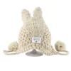 Bérets Mignon Oreilles Crochet Beanie Enfants Hiver À La Main Chaud Tricoté Bébé Chapeau Garçons Filles Pompon Skullies Bonnets