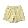 Herr shorts 3 del korta män sommar elastisk midjebräda mode bottnar strand sportkläder dragsko stretch bermudas man