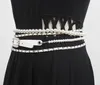Cinture per pista femminile in pelle per la catena in pelle perle cummerbunds cappotto femminile corsetti cinghia decorazione in cintura r3554