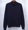 Herrtröjor 897504629 Herrens högkvalitativa män alligator dragkedja cardigan krage bomull tröja tröja jumper hombre pull homme stickad