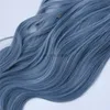 Perucas sintéticas Vicwig Wigs sintéticos onda Haze Misture Blue Long Wig para mulheres peruca de cosplay de fibra de fibra de calor com franja HKD230818