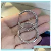 Hoop Huggie Jewelrywong Rain Luxury 100% 925 STERLING SIER создал серьги Moissanite Gemstone.