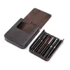 Sacs à crayons CONTACTS FAMILY Pen Case Holder En cuir véritable Amovible Portable Papeterie Couverture Boîte à la main Antichoc Hommes Femmes 230818